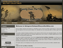 Tablet Screenshot of goingoverthetopmilitarycollectibles.com